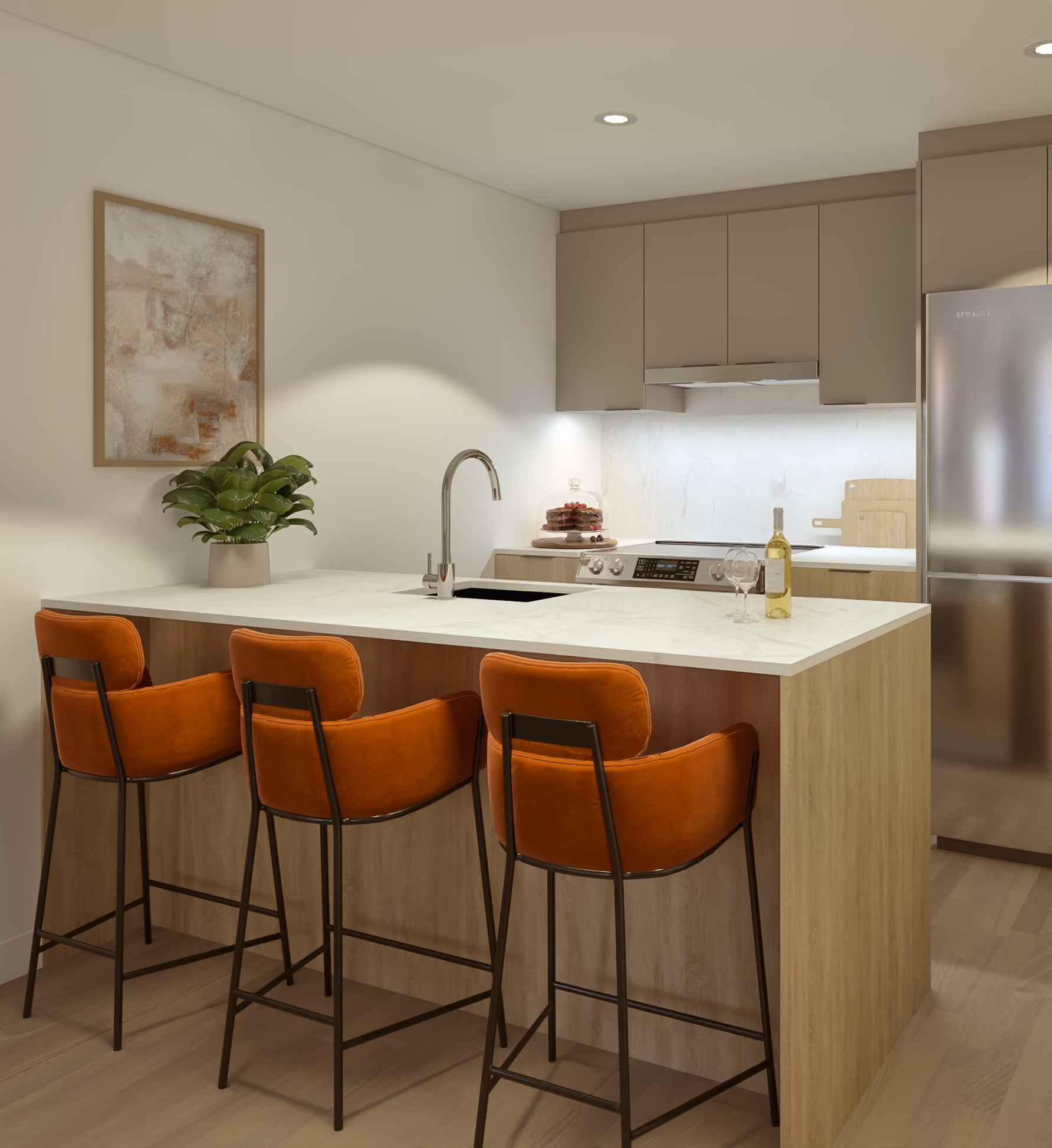 Cuisine d'un condo locatif VAIA